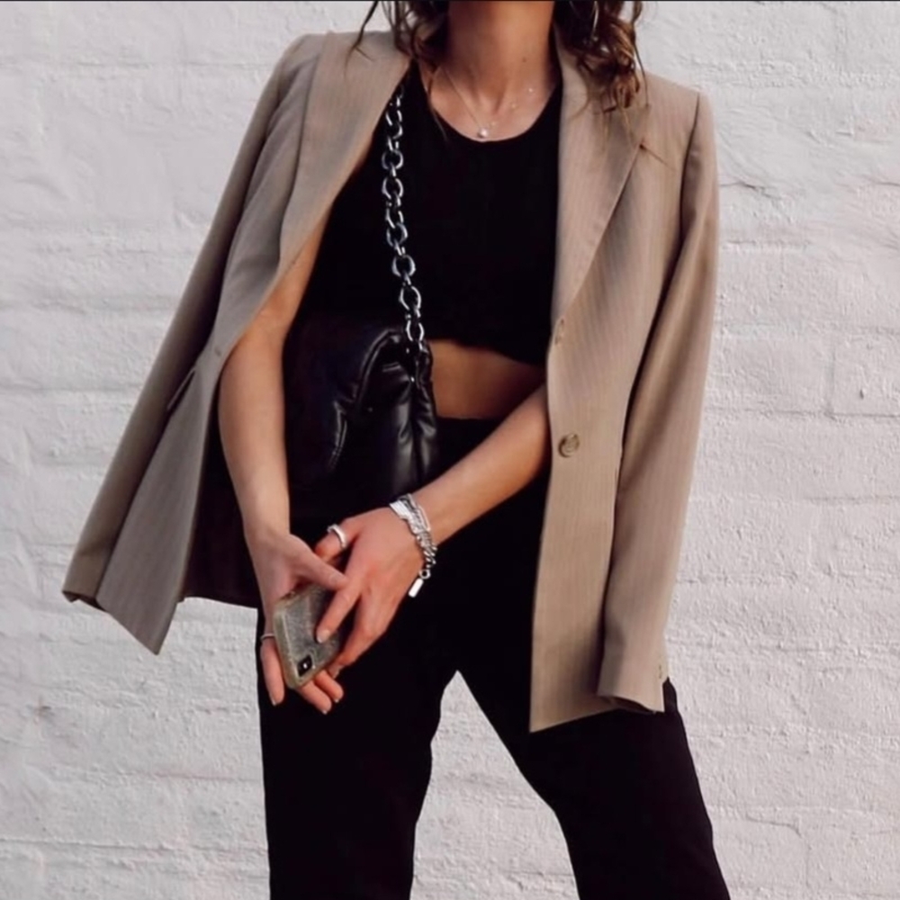 Tahari ASL Classic Beige Blazer